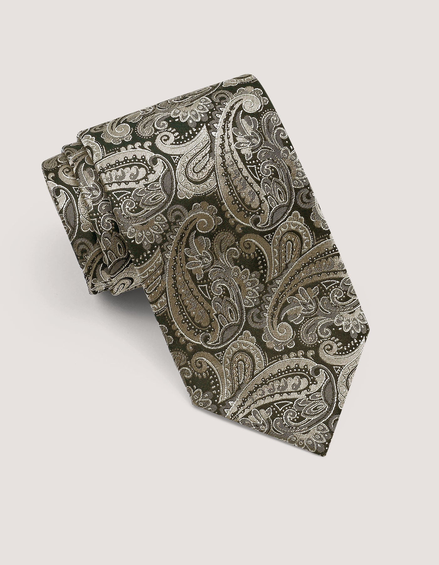 Bronze Paisley Silk Tie