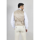 TP-21 - Men's Beige 3 Piece Linen Summer Wedding Suit