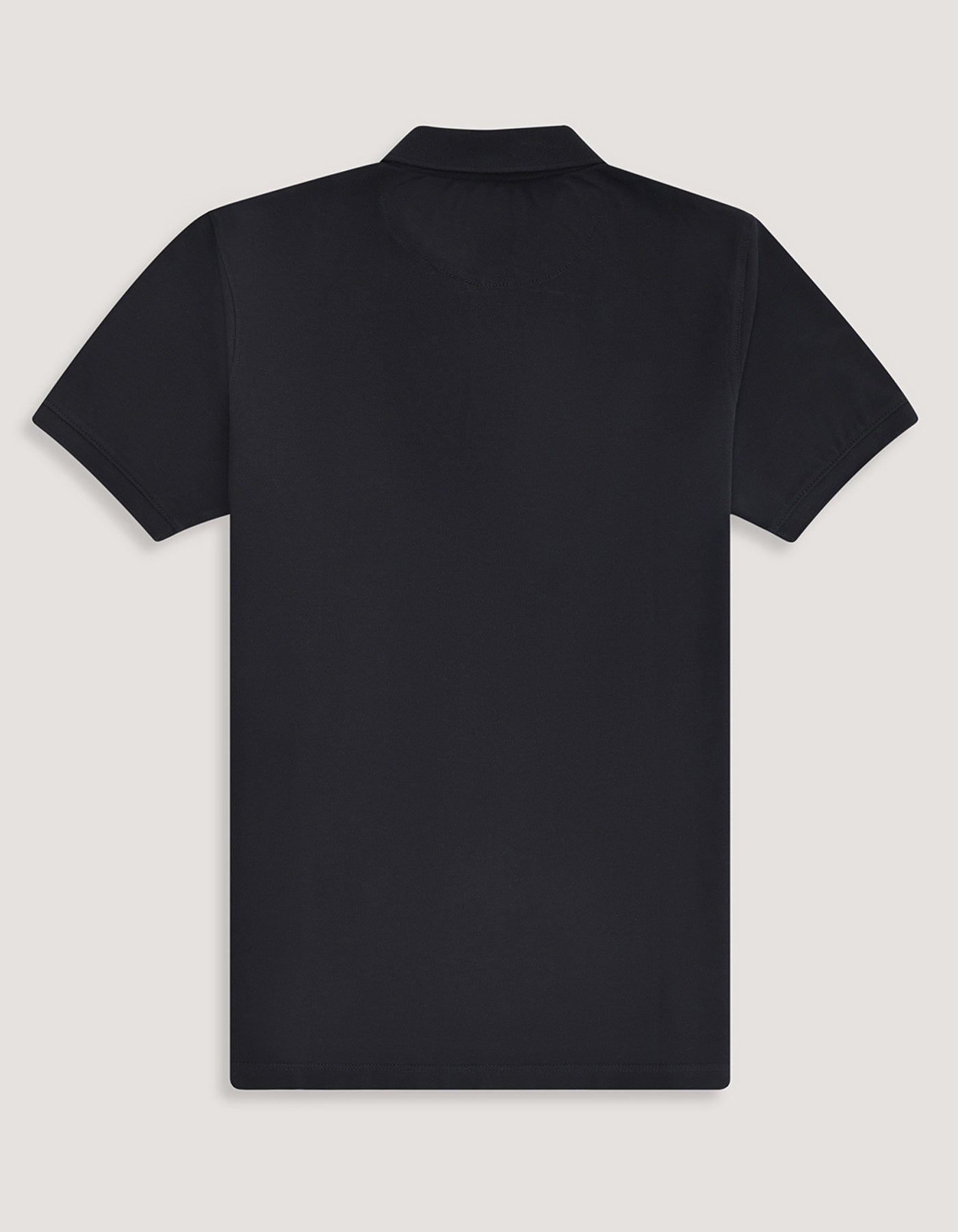 Plain Black Pique Polo
