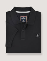 Plain Black Pique Polo