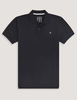 Plain Black Pique Polo