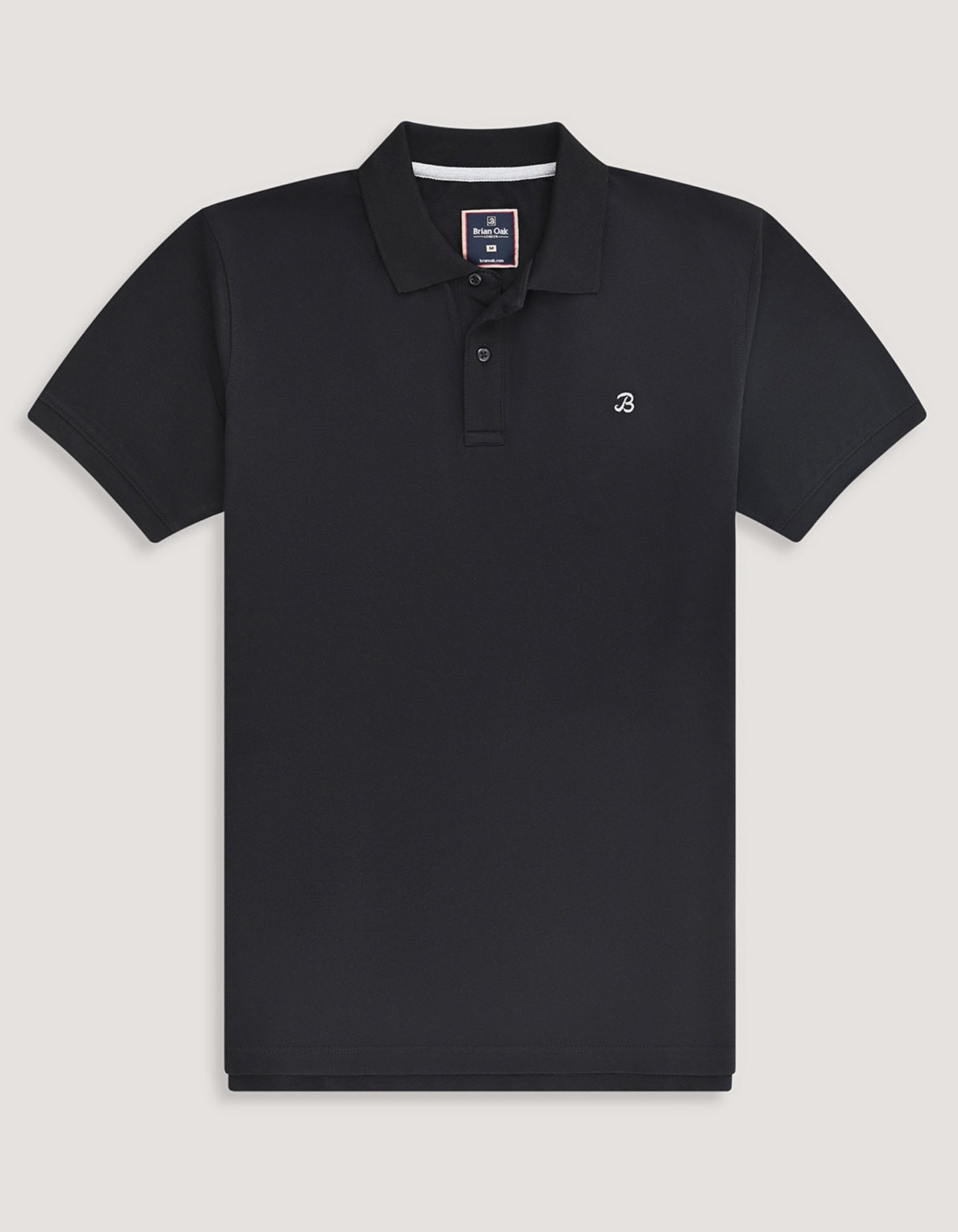 Plain Black Pique Polo