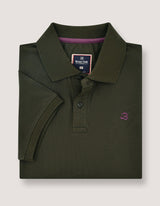 Olive Green Cotton Rich Polo