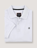 White Plain Pique Polo