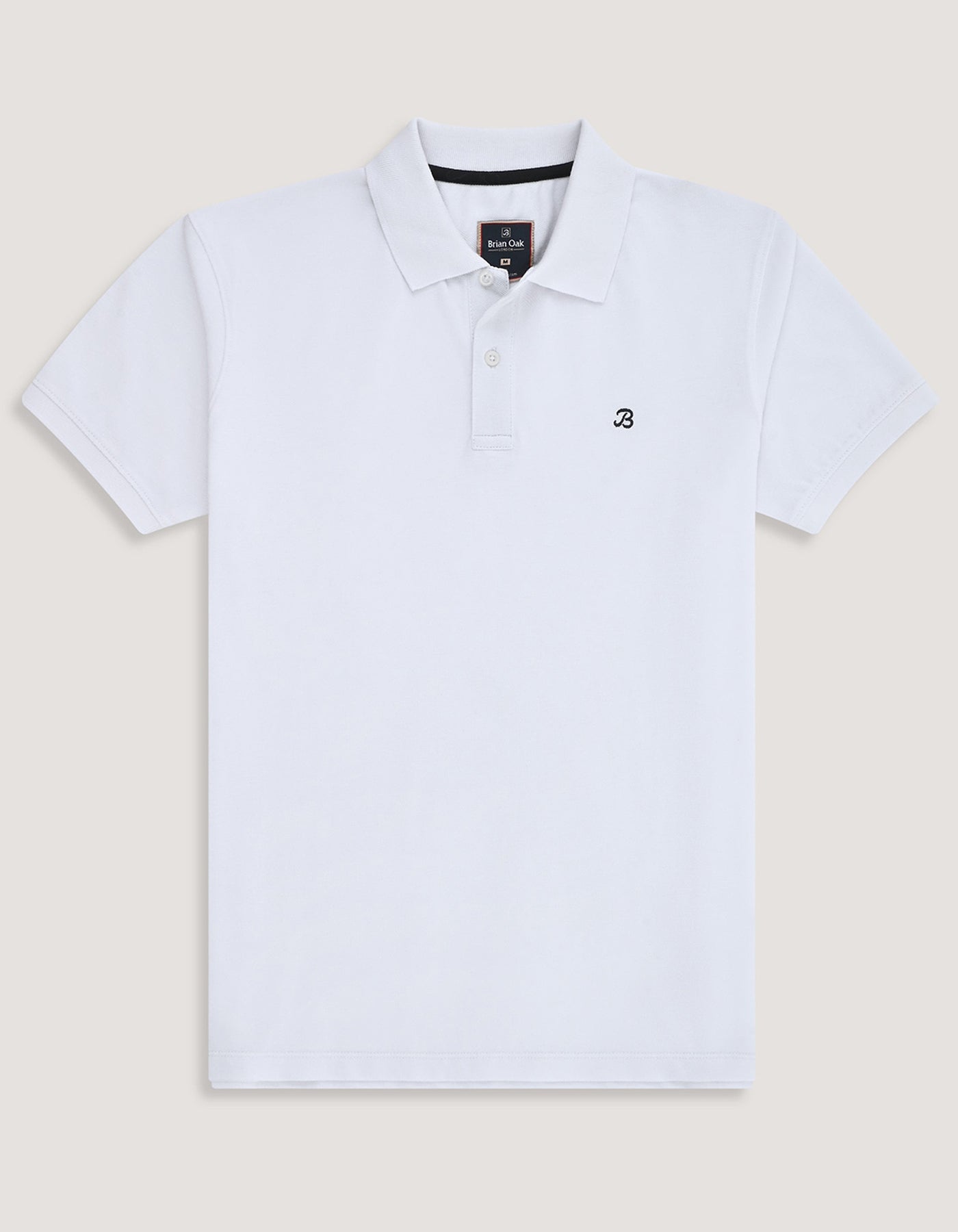 White Plain Pique Polo