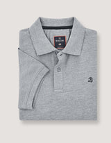Heather Grey Plain Polo