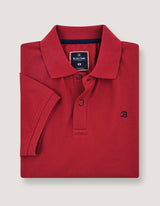 Pique Plain Polo - Red