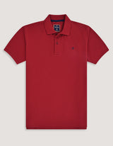 Pique Plain Polo - Red