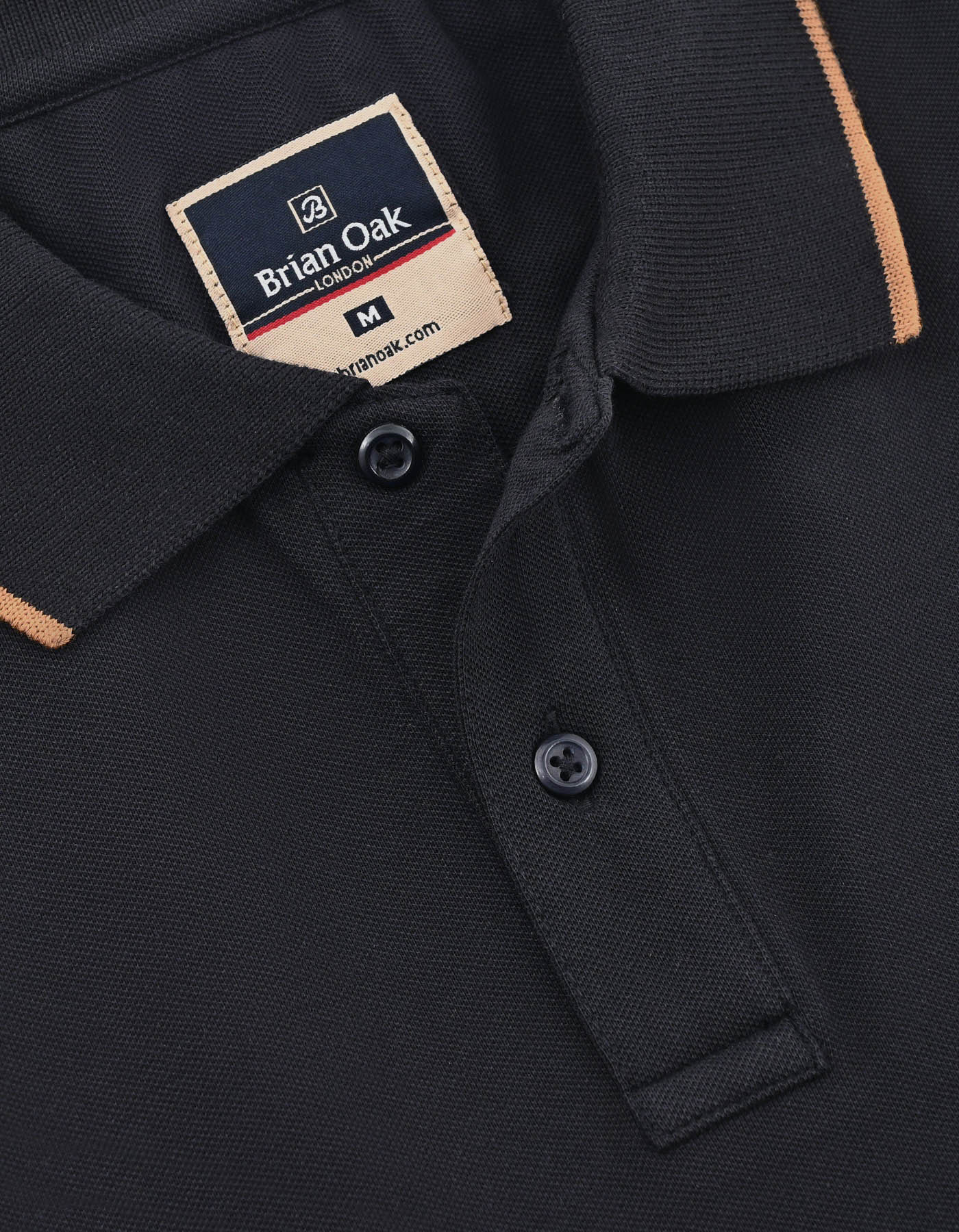 Black Premium Pique Polo Shirt