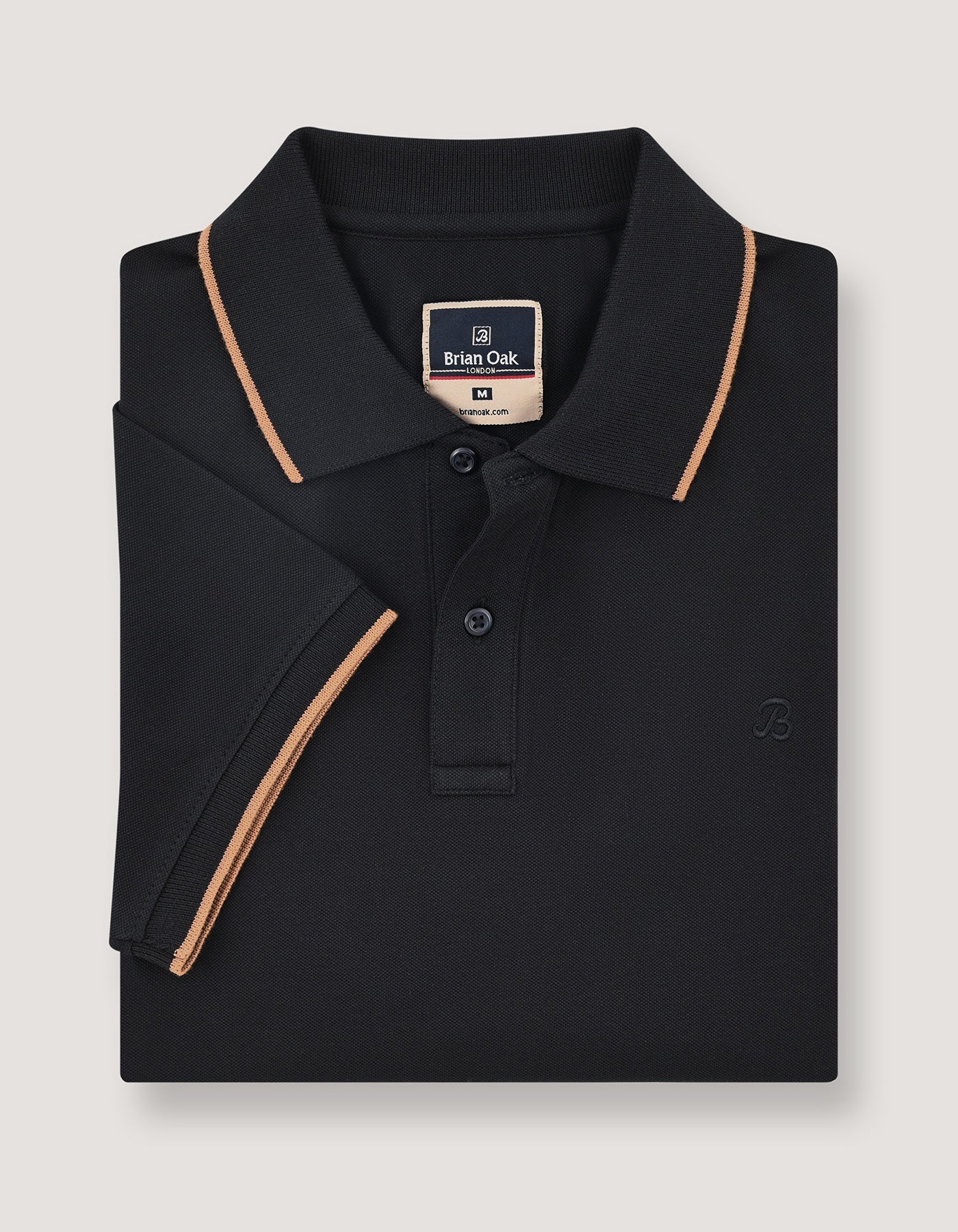 Black Premium Pique Polo Shirt