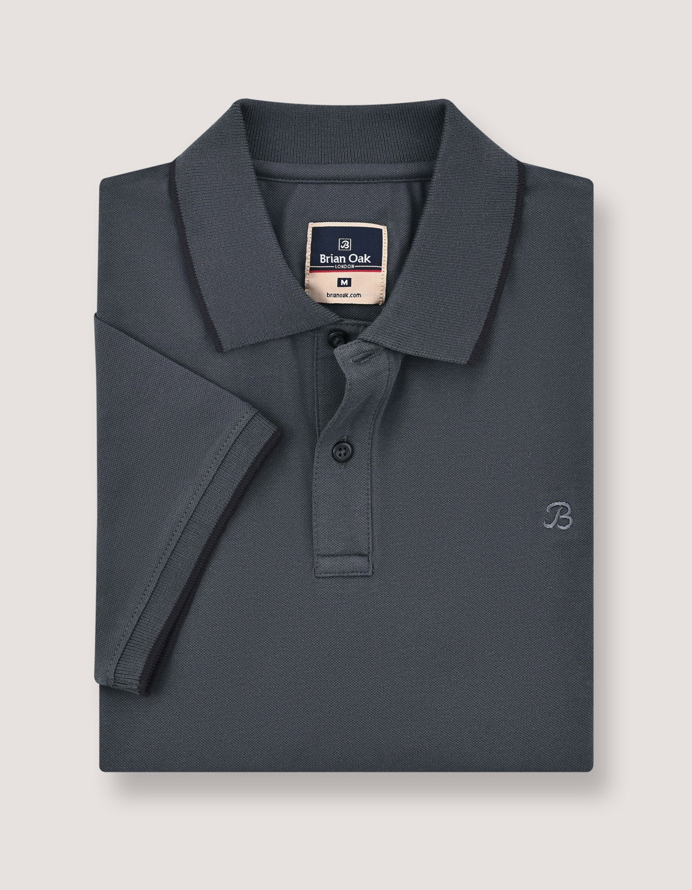 Charcoal Grey Premium Pique Polo