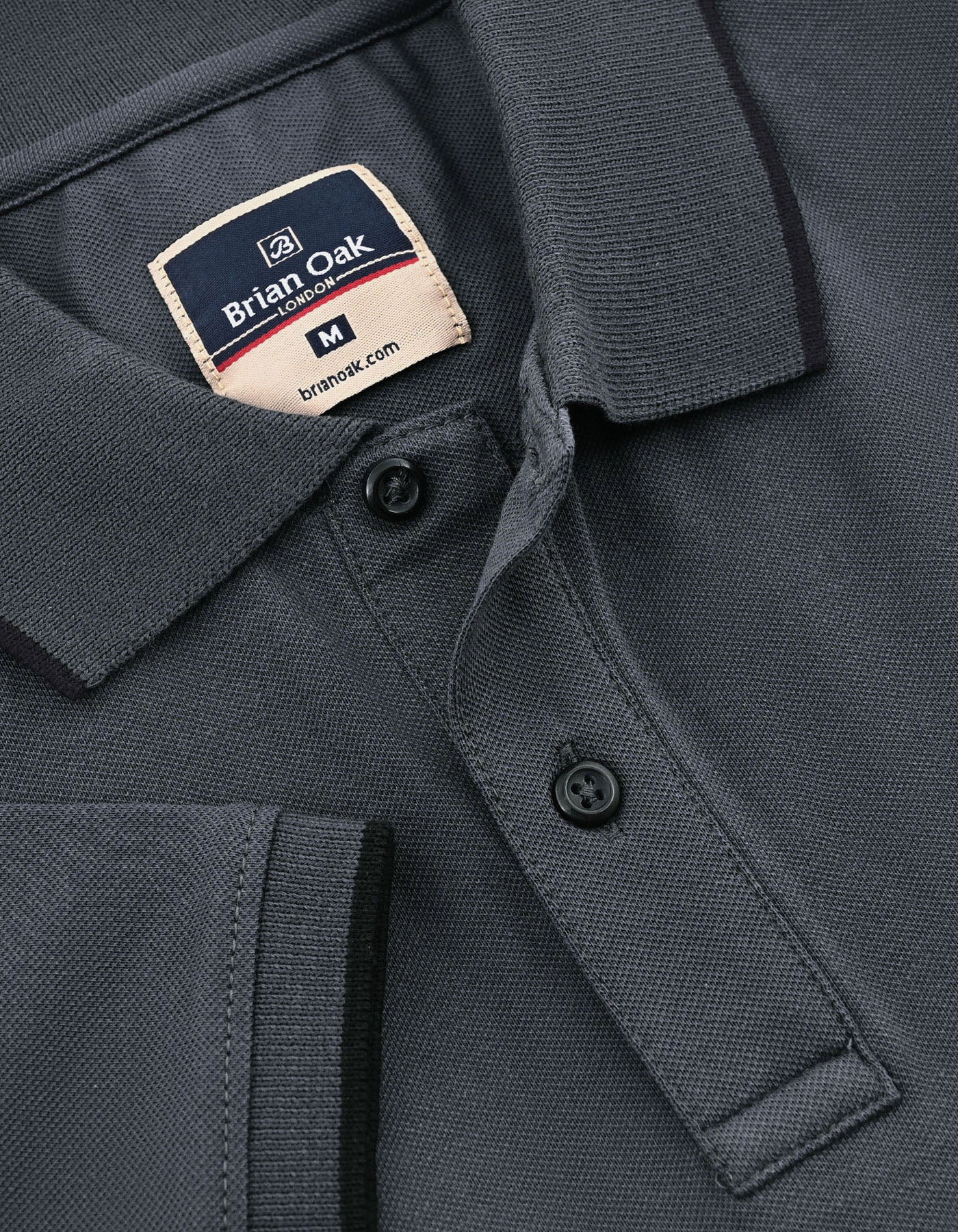 Charcoal Grey Premium Pique Polo