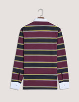 Navy Striped Cotton Rugby Shirt