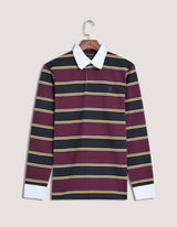 Navy Striped Cotton Rugby Shirt