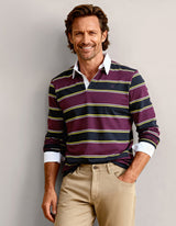 Navy Striped Cotton Rugby Shirt