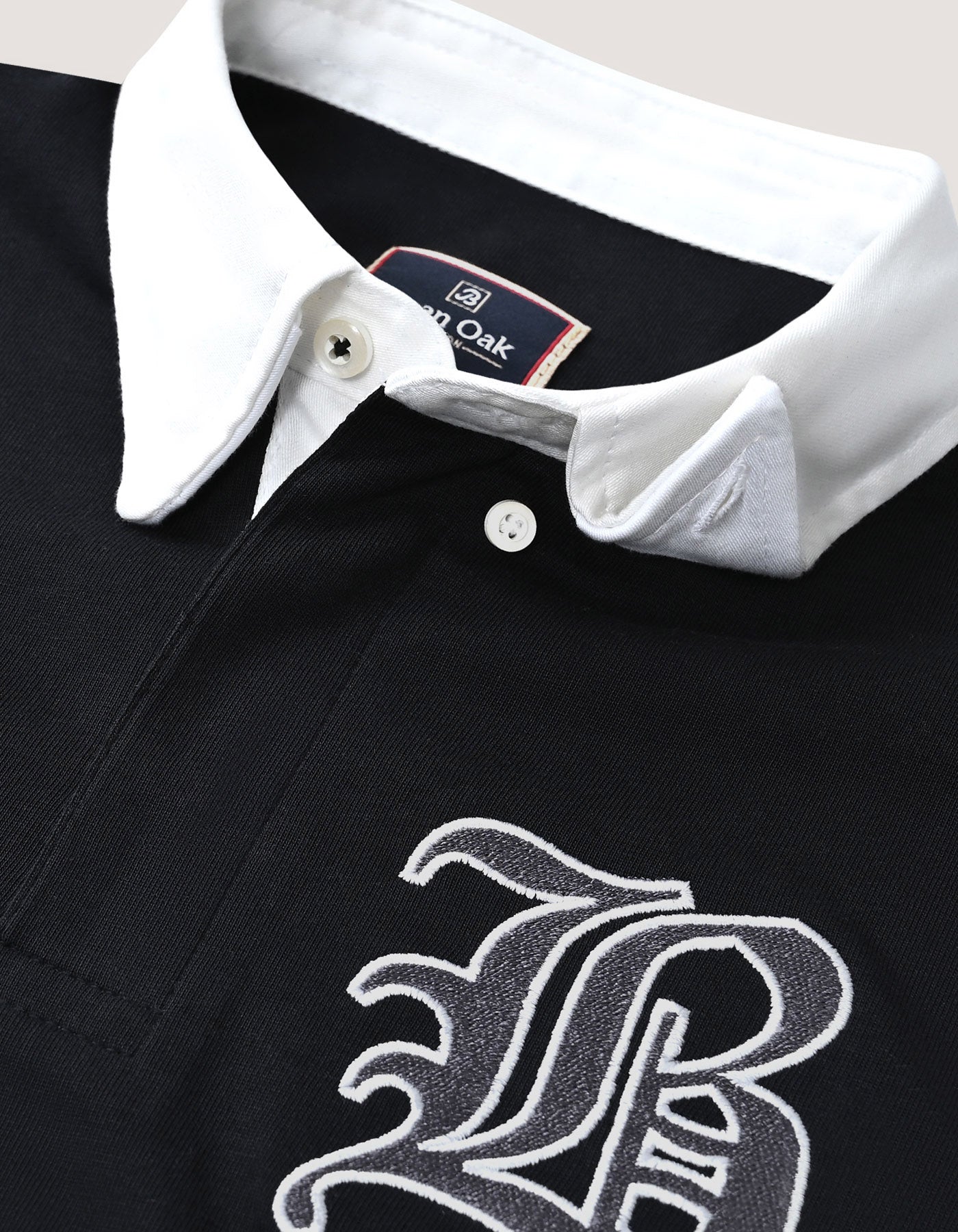 Black Classic Rugby Shirt