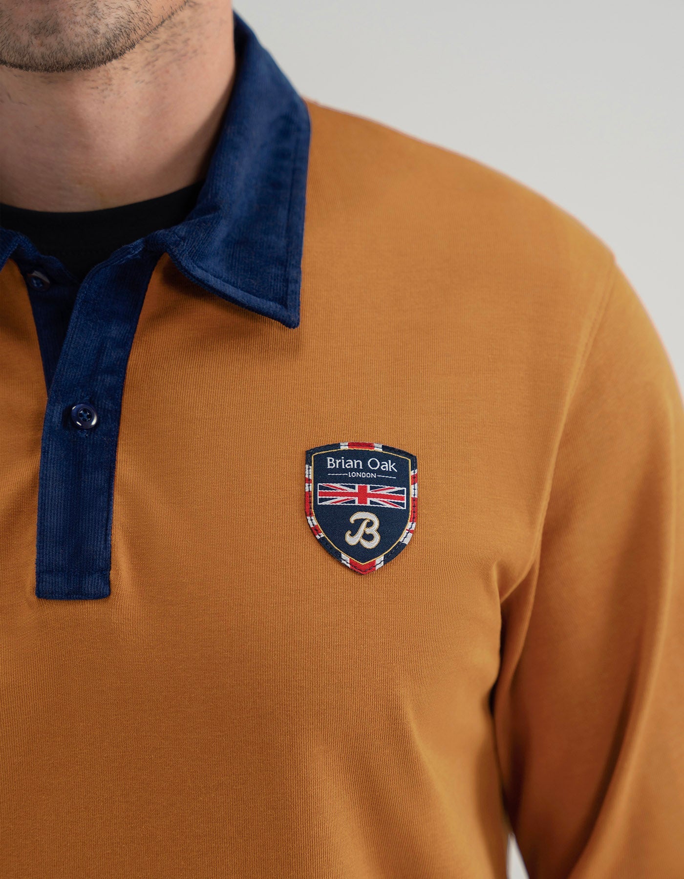 Mustard Orange Plain Rugby Shirt