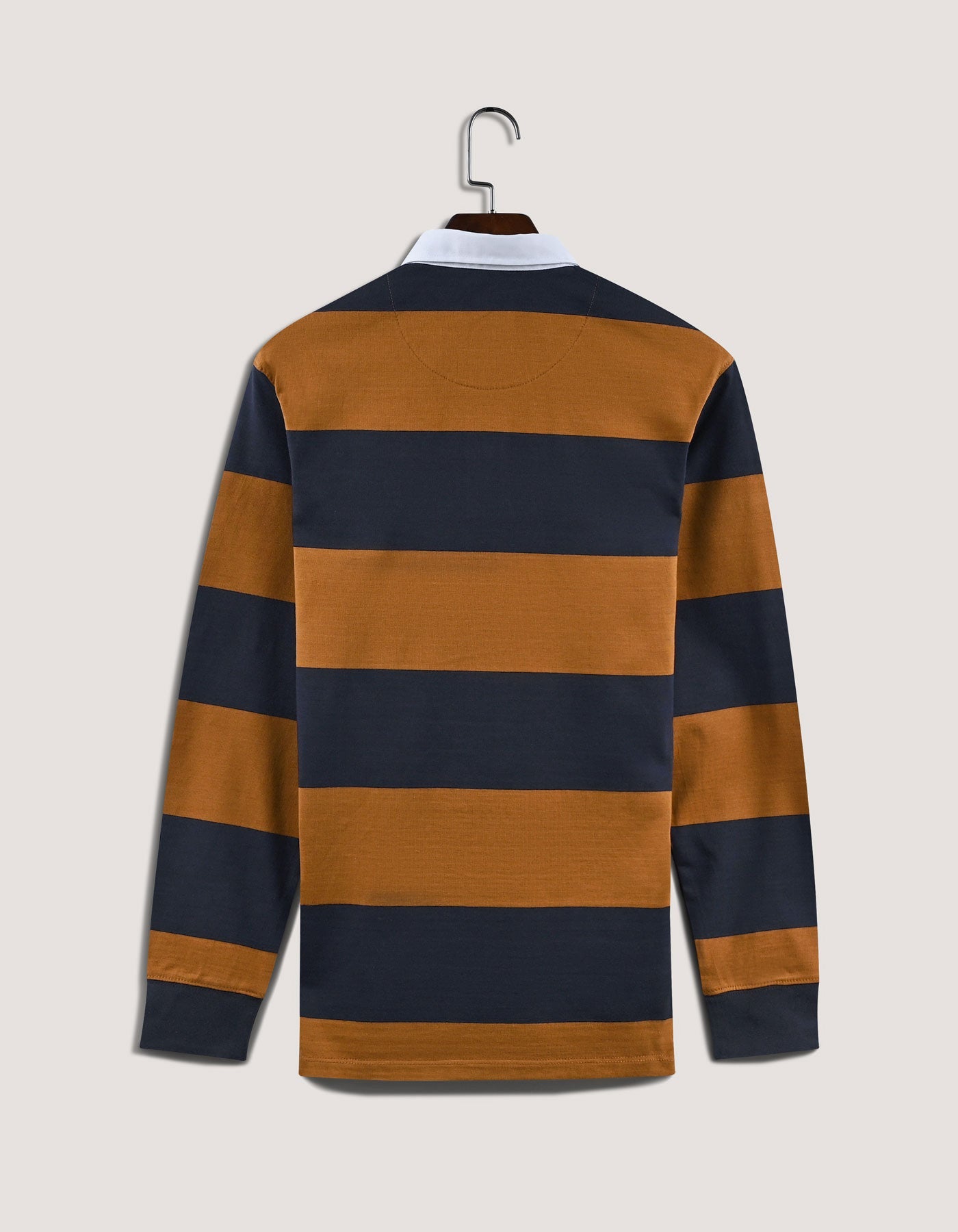 Mustard and Navy Striped Rugby Shirt