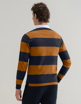 Mustard and Navy Striped Rugby Shirt