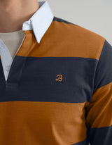 Mustard and Navy Striped Rugby Shirt