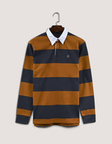Mustard and Navy Striped Rugby Shirt