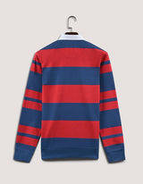 Blue and Red Striped Rugby Shirt