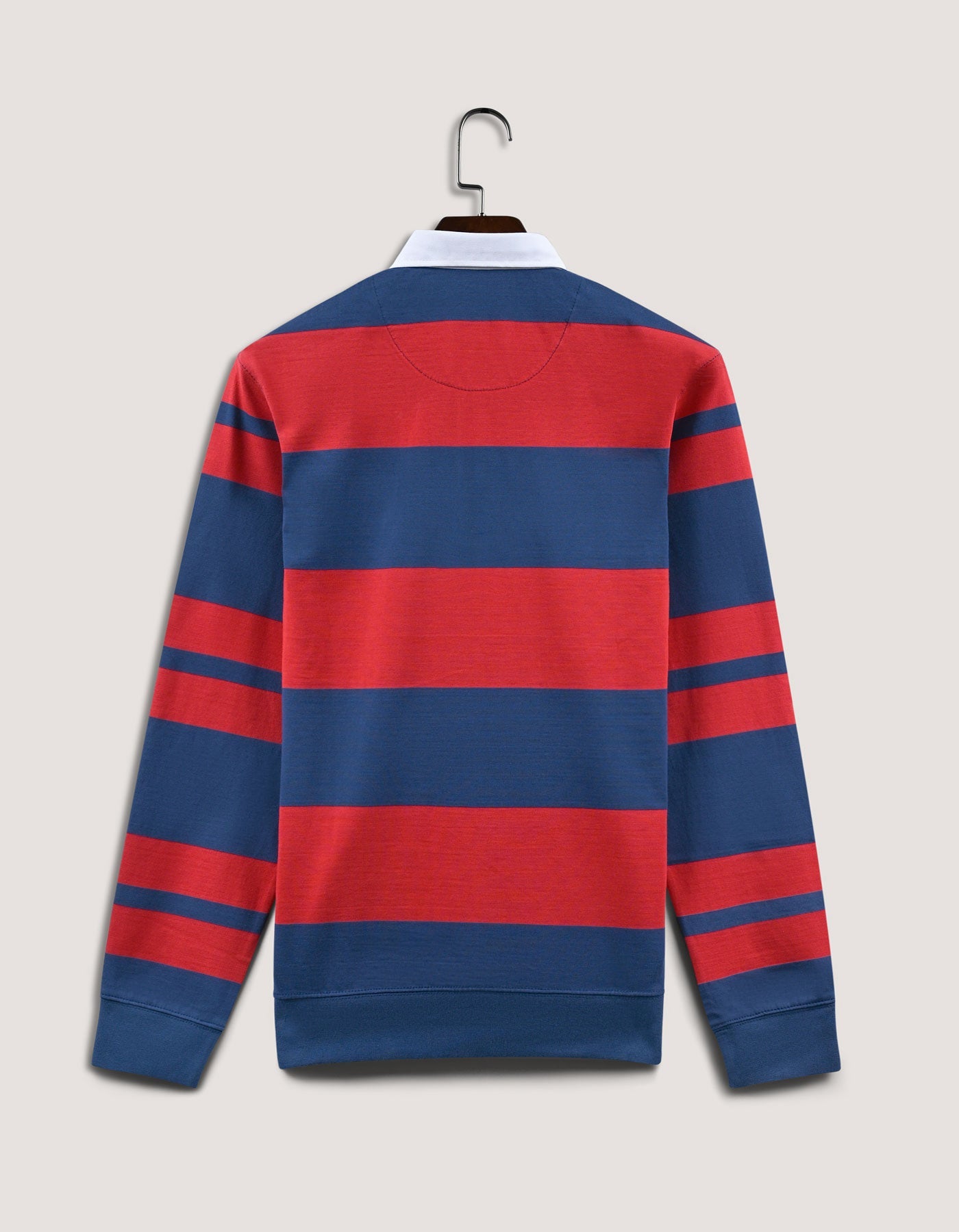 Blue and Red Striped Rugby Shirt