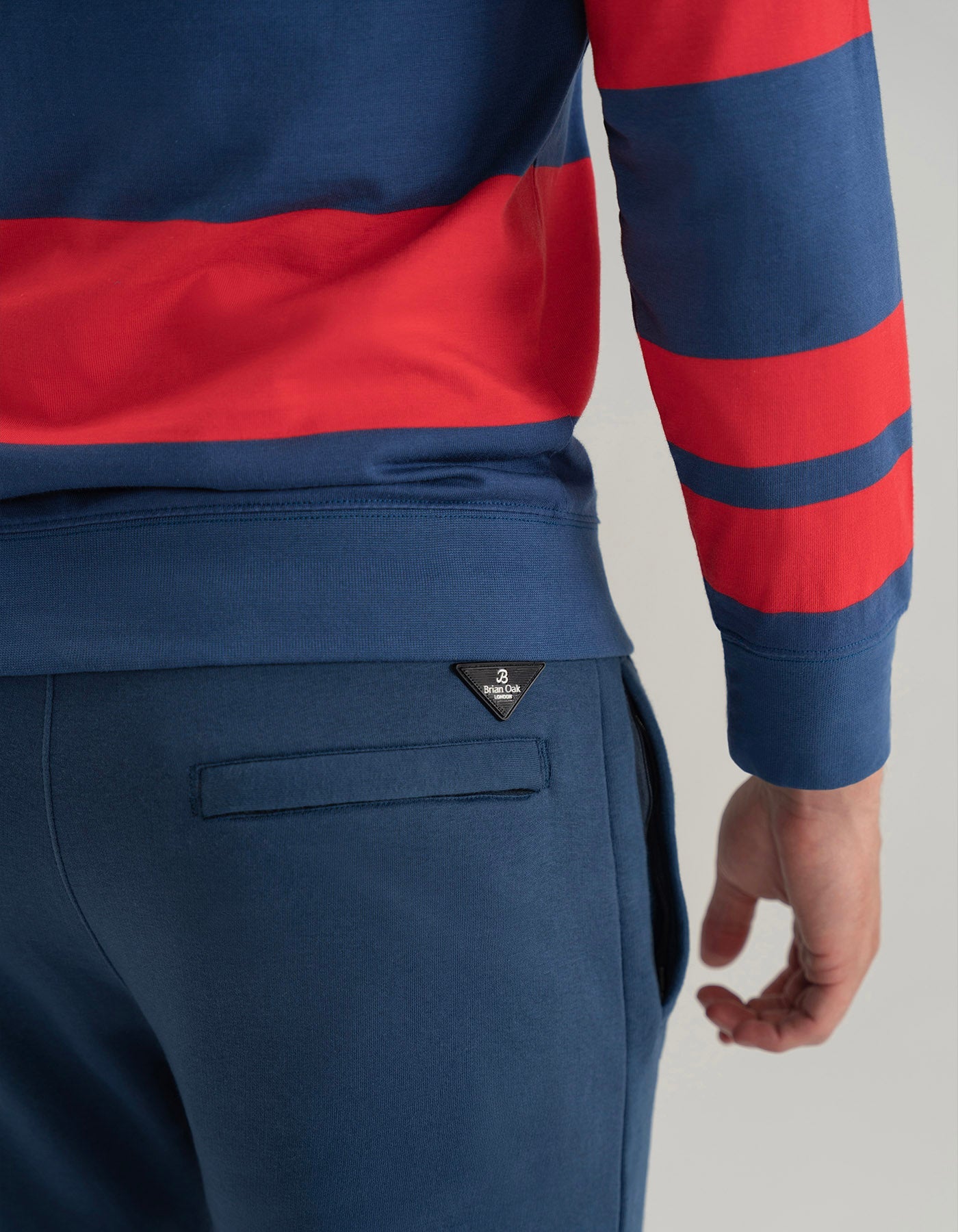 Blue and Red Striped Rugby Shirt