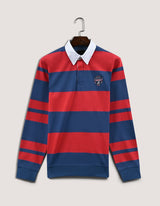 Blue and Red Striped Rugby Shirt