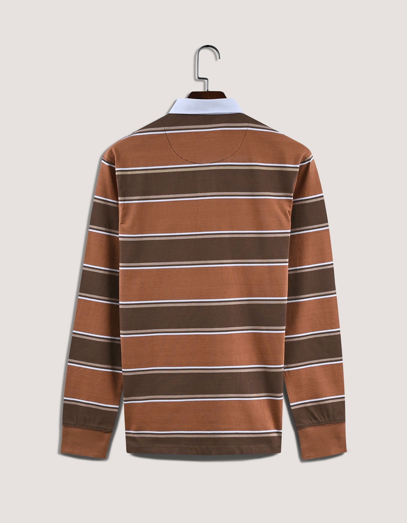 Rust Striped Rugby Shirt