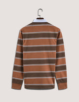 Rust Striped Rugby Shirt