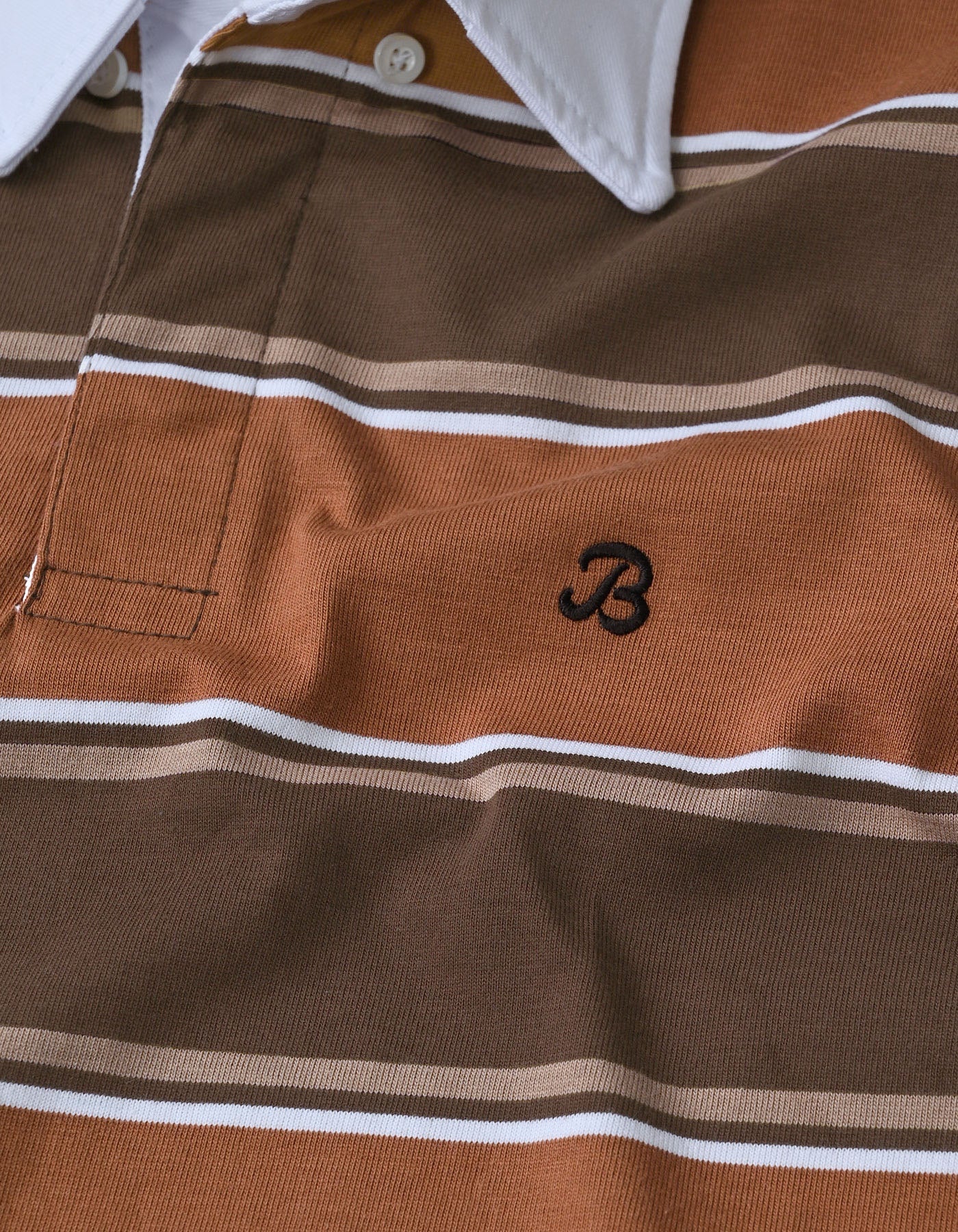 Rust Striped Rugby Shirt