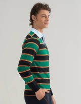 British Green Striped Rugby Shirt