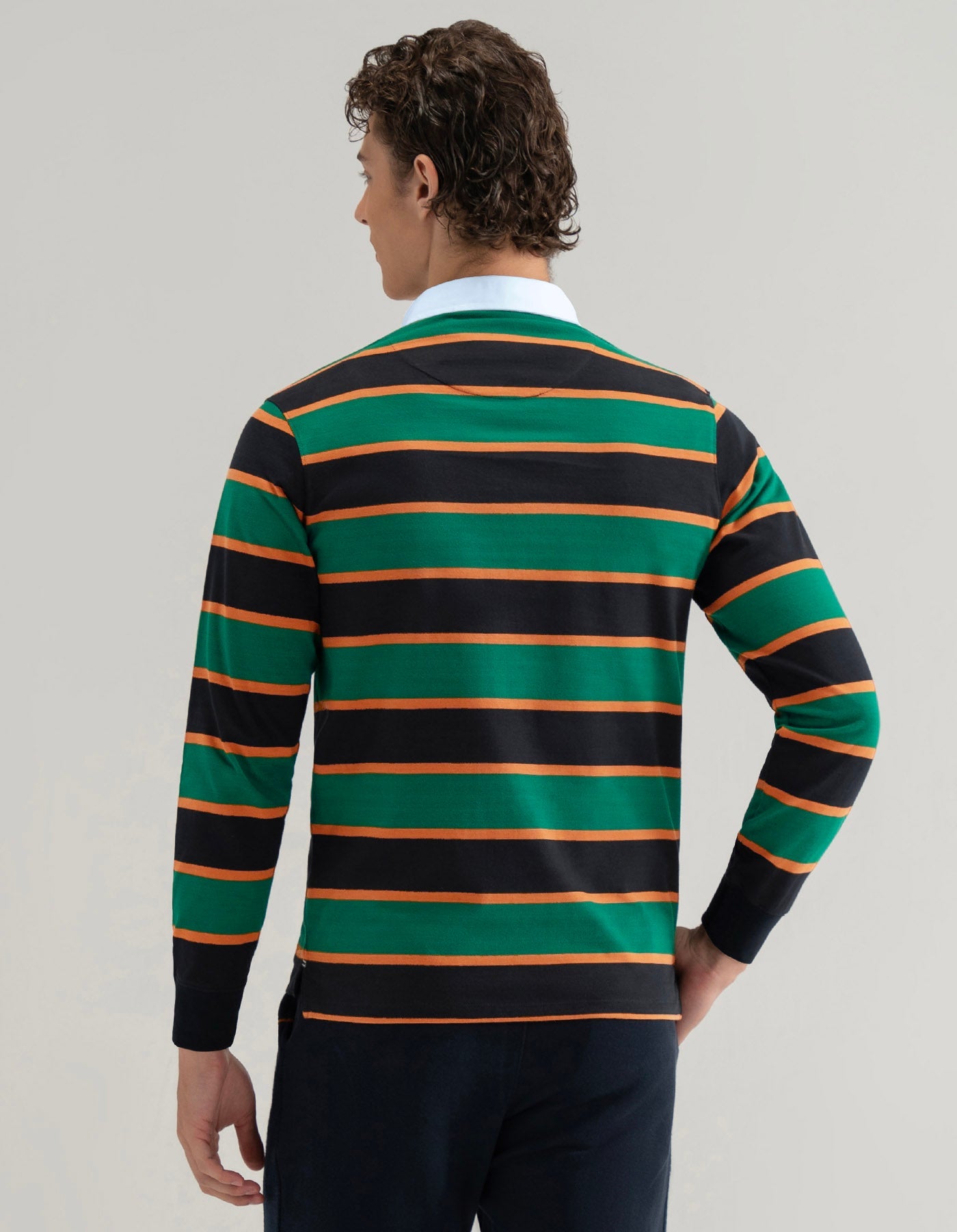 British Green Striped Rugby Shirt