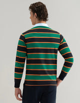 British Green Striped Rugby Shirt