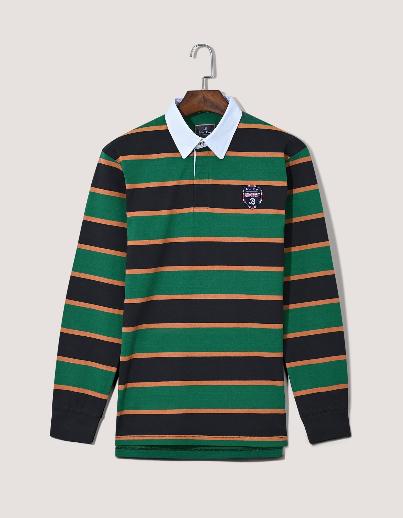 British Green Striped Rugby Shirt