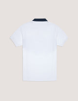 White Half Zip Polo Shirt