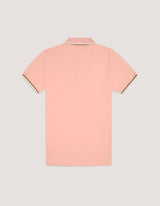 Pink Textured Designer Polo Shirt
