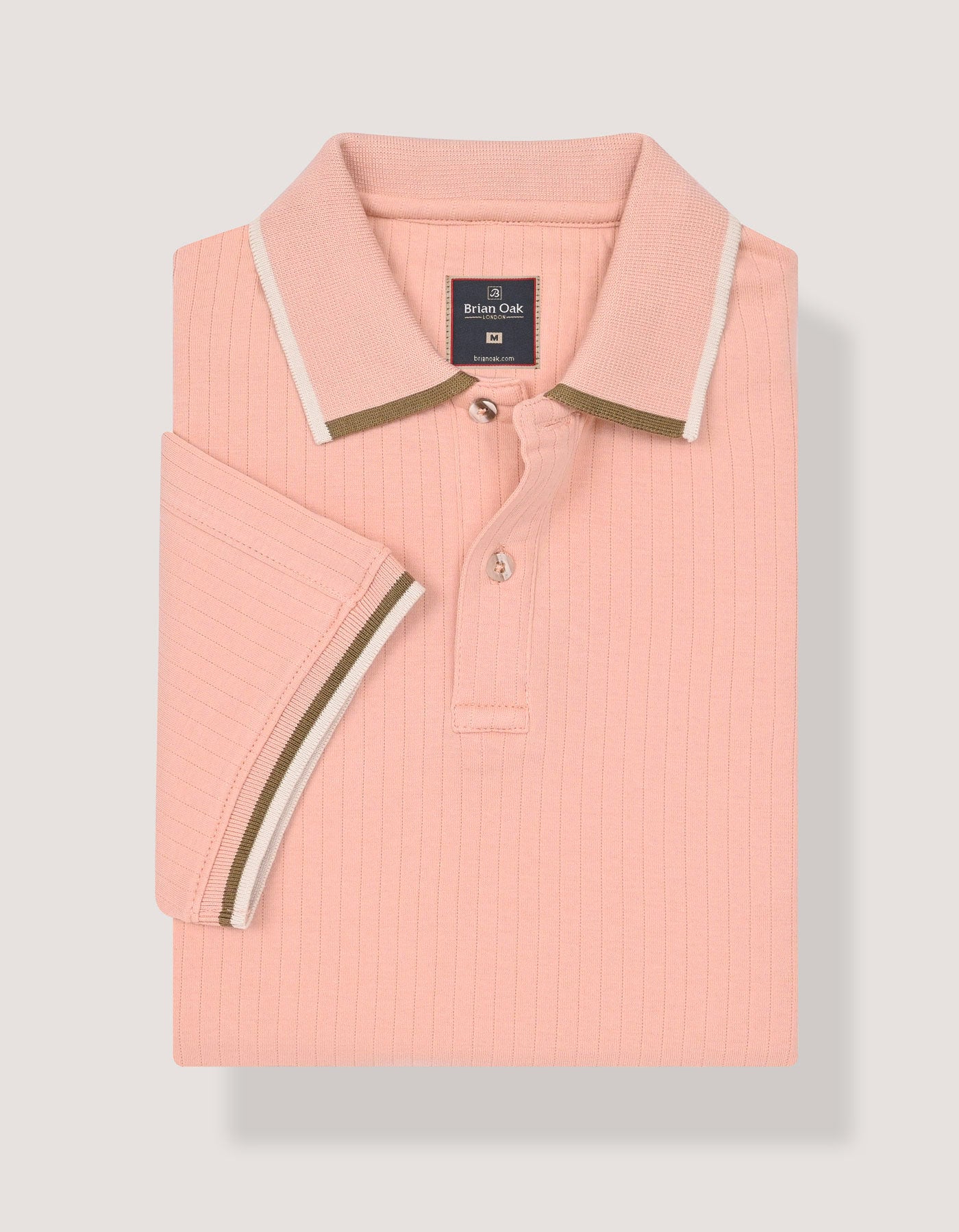 Pink Textured Designer Polo Shirt