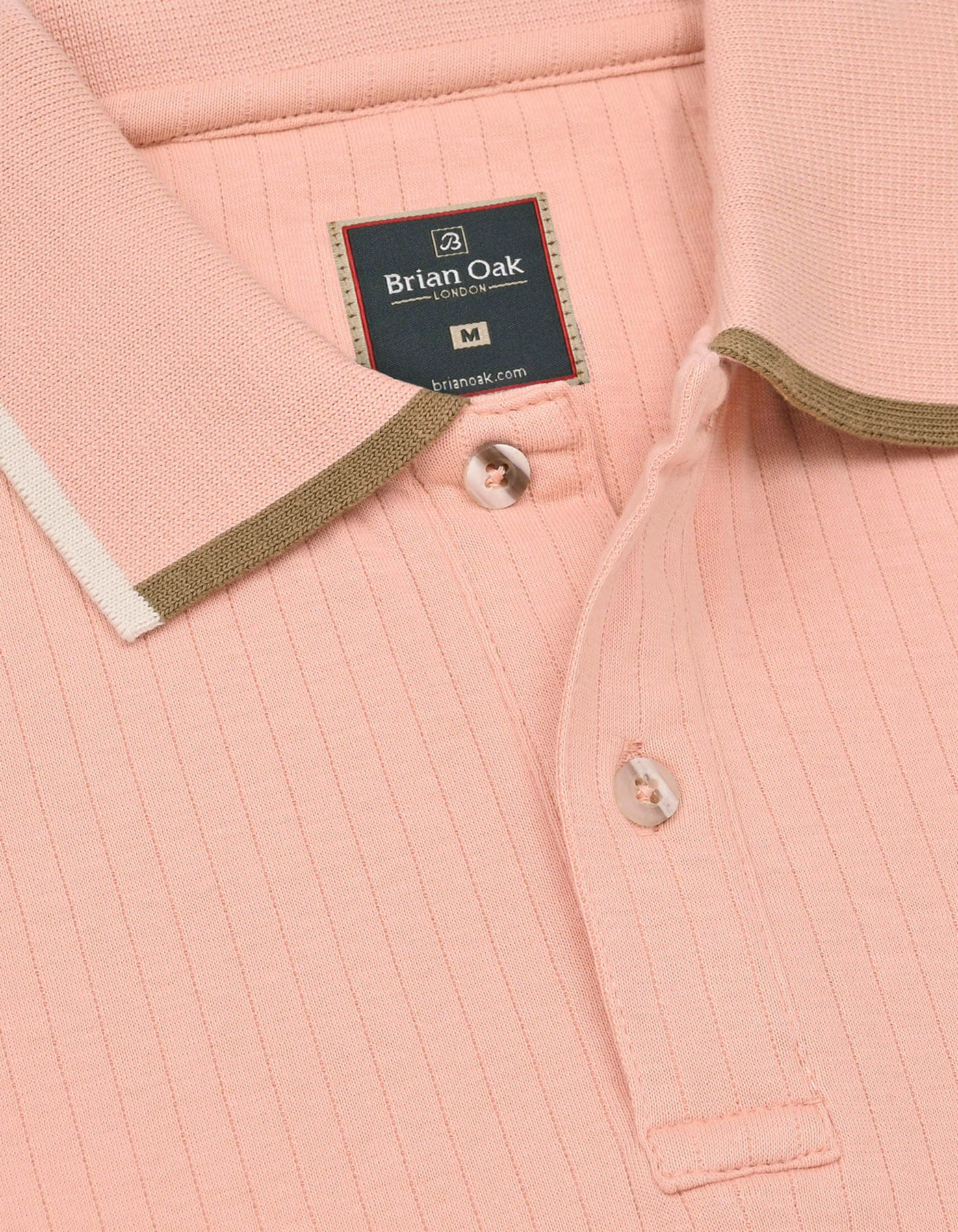 Pink Textured Designer Polo Shirt