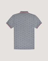 Navy Patterned Polo Shirt