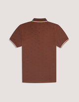 Rust Patterned Polo Shirt