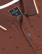 Rust Patterned Polo Shirt