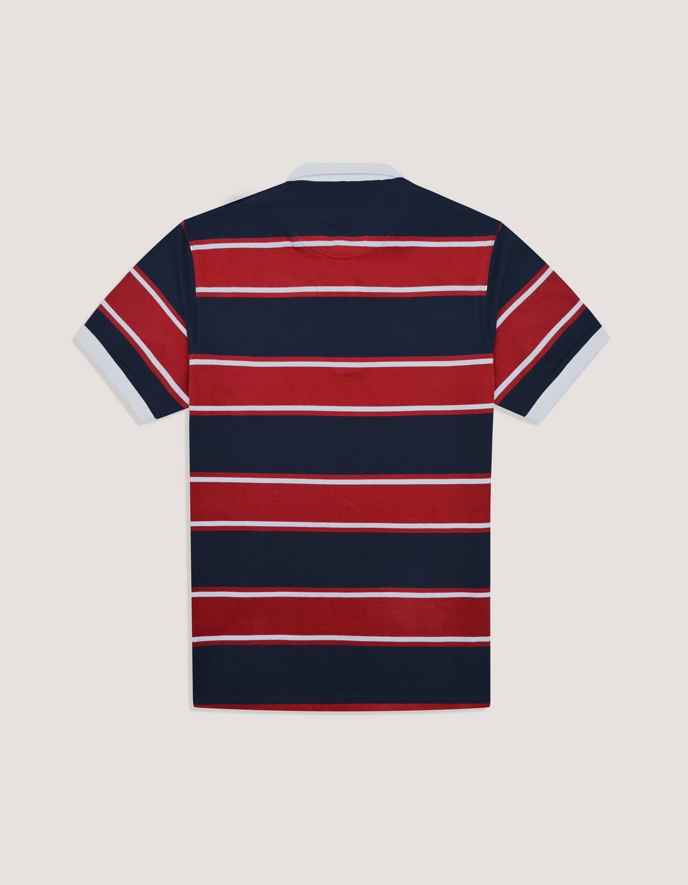 Navy and Red Striped Polo Shirt