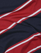 Navy and Red Striped Polo Shirt