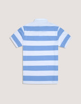 Sky Blue Striped Polo Shirt