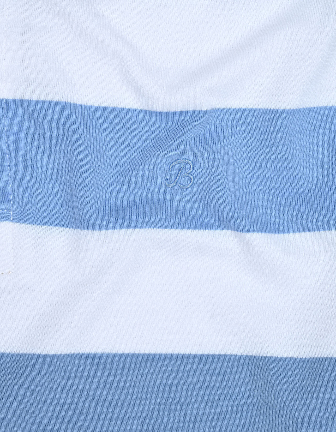 Sky Blue Striped Polo Shirt