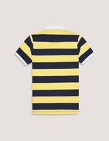Ray Flower Striped Polo Shirt