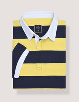 Ray Flower Striped Polo Shirt