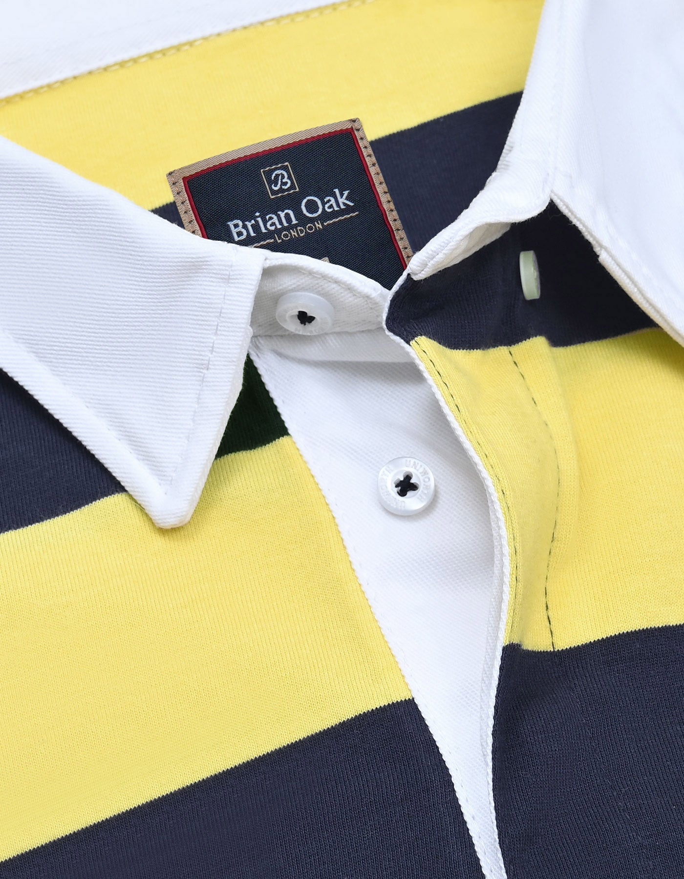 Ray Flower Striped Polo Shirt